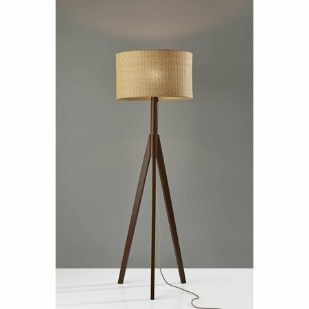 HOMEROOTS Walnut Wood Floor Lamp, 18.5 x 18.5 x 59 in. 372867